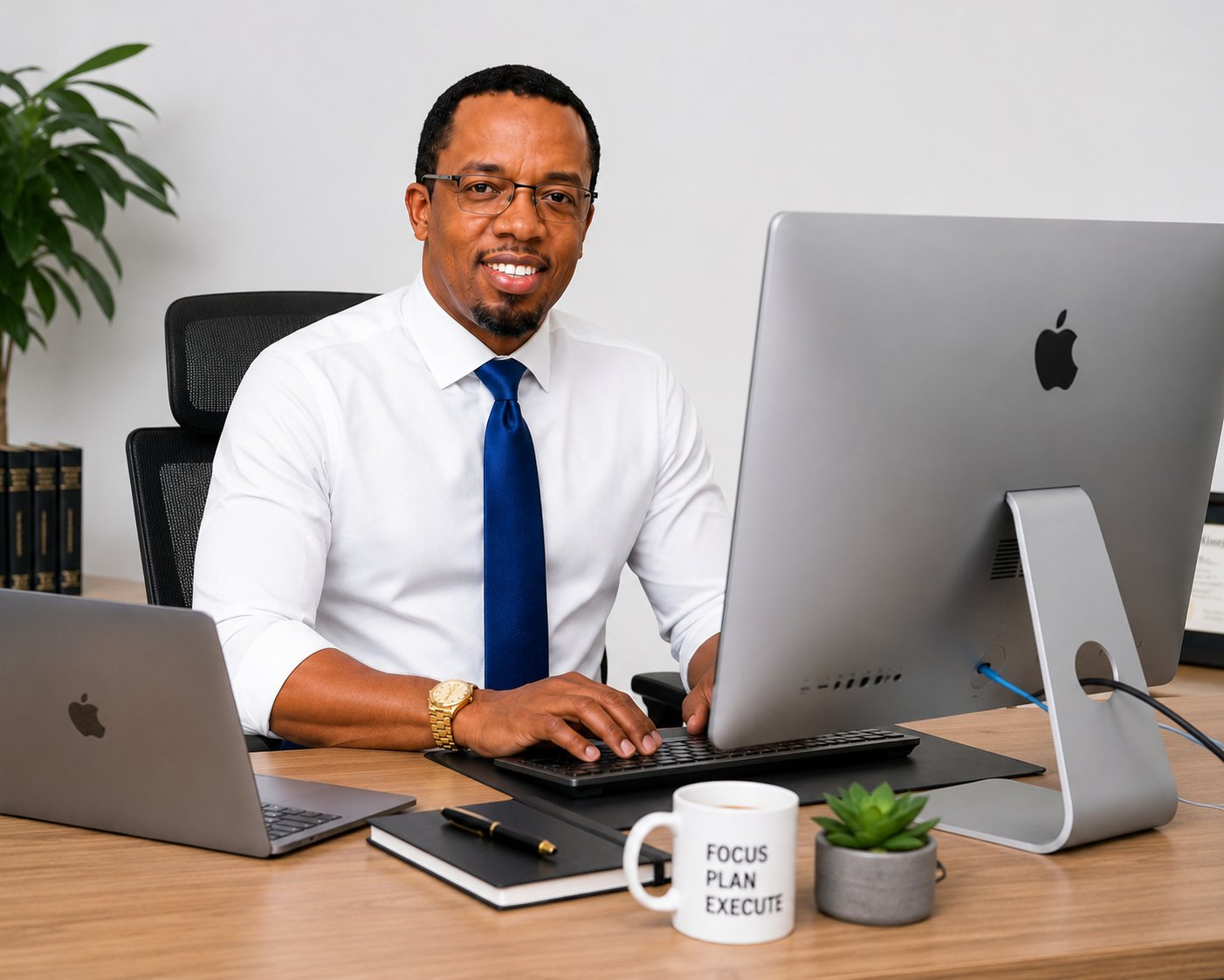 Pastor John Kamau Muiruri at work